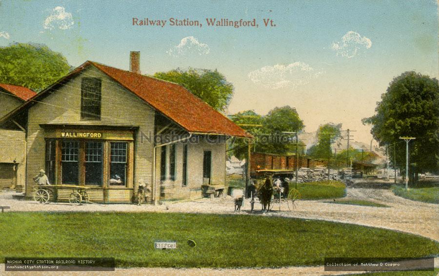 Postcard: Railway Station, Wallingford, Vermont